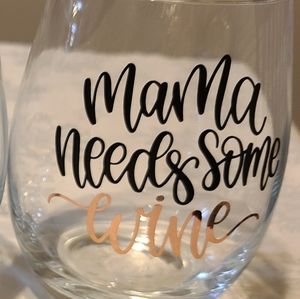 Stemless wine glass